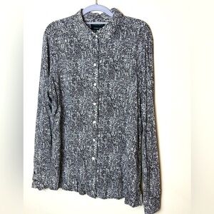 Black and White Button-Up Shirt